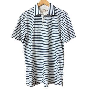Faherty Sunwashed Polo organic cotton striped size M